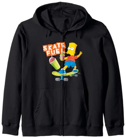 The Simpsons Bart Simpson Skate Fuel Skateboard Squishee Sudadera con Capucha