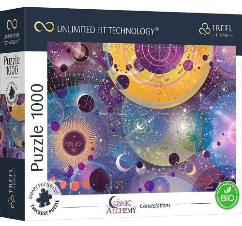 Trefl Prime - UFT Kosmische Alchemie Puzzle: Sternbilder - 1000 Elemente - Pappe, Bio, Sternbilder, Tierkreiszeichen, Astrologie, Kreative Unterhaltung, Erwachsene und Kinder ab 12 Jahren