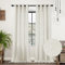 CUCRAF Leinen Vorhänge mit Ösen 2er Set H 245 x B 140 Hellbeige Halbtransparente Leinenvorhang Wohnzimmer Leinenoptik Voile Gardinen Leinenfarbe Schlafzimmer Stores