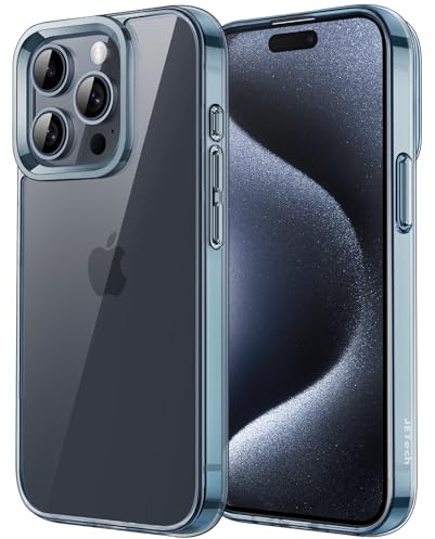 JETech Hülle für iPhone 15 Pro, Anti-Vergilbung, Blau