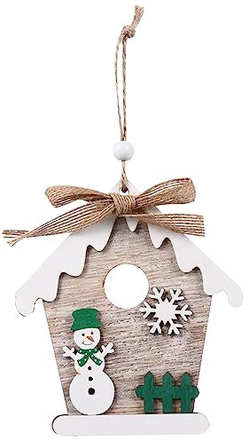 ABOOFAN Holzanhänger des Neuen Jahres Holzanhänger Weihnachten Dekoration Christbaumanhänger Christbaum Schmuck Weihnachtsbaum Schmuck Haushalt Hölzern Anhänger Aus