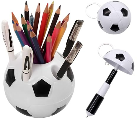NyxSeat Pennhållare med multifunktionell kreativ fotboll, pennhållare, tandborstbehållare, organisatör, användbart för att dekorera ditt hem, kontor och för skrivbordsförvaring