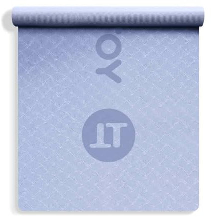YOTTOY Dicke Yogamatte für Heimtraining, 183,9 x 81,3 x 0,6 cm, rutschfeste Fitness-Matten, umweltfreundliche TPE-Übungsmatten für Heimtraining mit Gurt