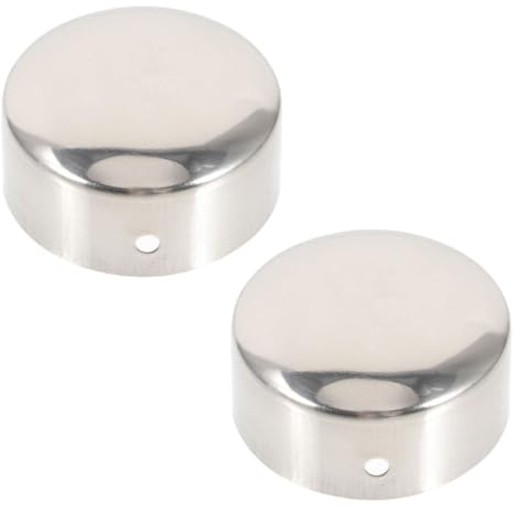 BESTonZON Banister Rail Brackets Store Stainless Steel and 2pcs with Wooden Handrail End Caps, 38mm Round Handrail Covers, Lasting Solution Easy to Carry for Household Outdoor Projects