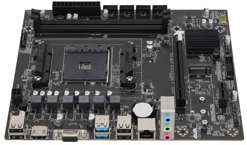 ATX Motherboard, AMD A320 M ATX Support AM4 Socket A Series APU and for Ryzen 500 CPU DDR4 USB3.0 SATA3.0 PCIEx16 PCIEx1 M.2 CR2032 for AMD for Ryzen5000 Series