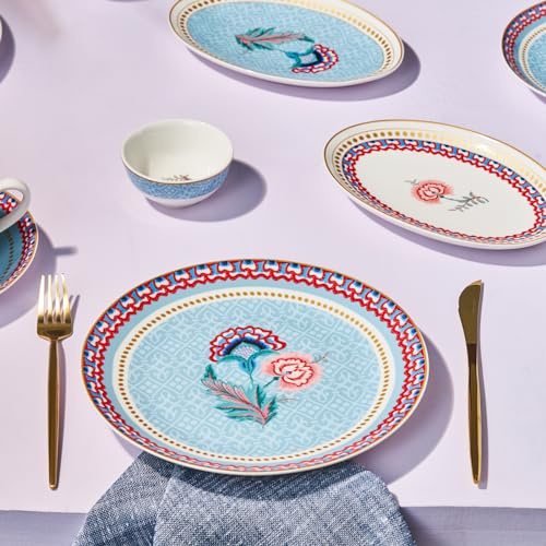 KARACA Forever Bone Spello Blue 26-Piece Breakfast Set – Elegant Bone China Tableware for Everyday Mornings