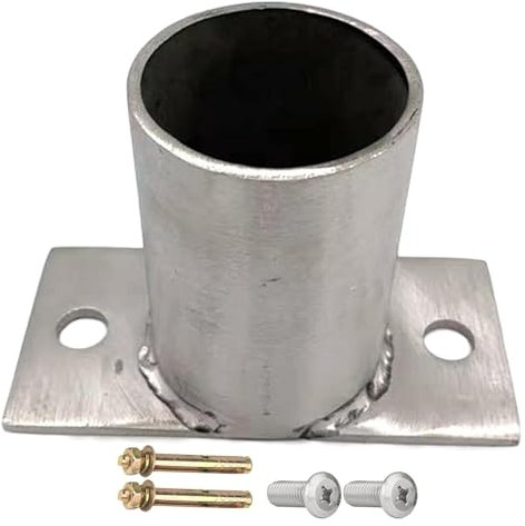 Post Base Anchor,Pergola Post Base Trim Deck Post Support Round, Fence Post Holder with Expansion Bolts & Screws, Concrete/Wood Floor Mount Pillar Bracket for Mailbox(2.5x3 cm/0.98x1.18)