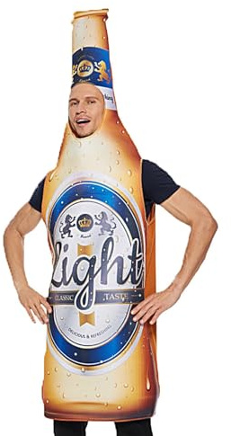 Oktoberfest Kostüm, Flaschenkostüme - Bierkostüme für Erwachsene Atmungsaktiv - Halloween Rollenspiel Kostüm, Oktoberfest Cosplay Outfits Set, Trinkkostüm für