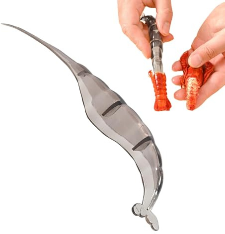 Sbucciatori di gamberi con motivo a forma di aragosta, pelapatate e pelapatate di gamberi protegge le unghie, facile da sbucciare