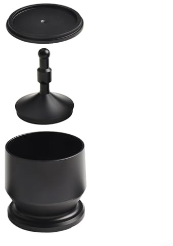 Feegow Coctelera ciega de café de 51/54/58 mm, taza receptora de polvo de espresso con varilla de elevación, molinillo de café, mango de taza de polvo, gotero de café en polvo para preparar a mano