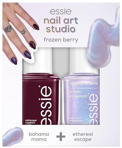 Essie nail art studio Set frozen berry (Nagellack 44 bahama mama, special effects Nagellack 30 ethereal escape)