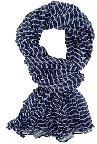 Ella Jonte leichter Schal Herrenschal Rot Blau Schwarz oder Grau Weiss gestreift