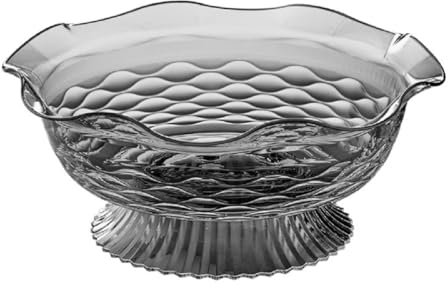 JUNYFFF Plateau De Fruits Bol De Fruits Assiette De Fruits Secs Bol sur Pied Rond Assiettes À Gâteaux De Fête Grand Bol À Fruits en Verre Assiettes À Dessert Un Verre Facile Coupe De Glace