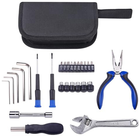 WINTOWIN Compact Motorbike Tool Sets 28pcs Motorcycle Repair Toolkit Tool kit Underseat,Motorcycle Repair on the Road, Great for Travel Tool Needs