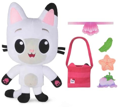 DREAMWORKS GABBY'S DOLLHOUSE: DER FILM - Interaktiver Plüsch Panda Pfötchen, 33cm mit Tasche & Zubehör, für Kinder ab 3 Jahren