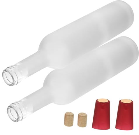 Alipis 2stücke Farbige Glas Weinflaschen Leere Weinflaschen Multifunktionale Dekorative Mit Verschluss Für Getränke Wein Schnaps Blumen