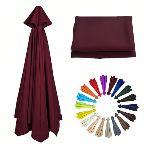 2m/6.6Ft Umbrella Replacement Canopy | Replacement Parasol Cover for 6 Arms| Umbrella Replacement Top | Breathable | Washable | for Garden, Market, Backyard, Beach, Patio