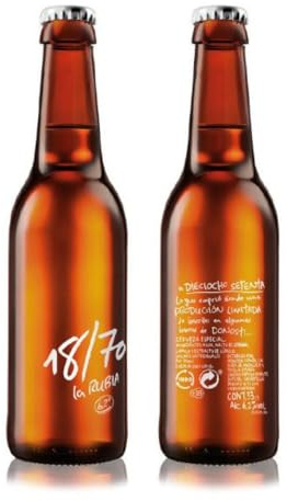 18/70 La Rubia Cerveza Lager Especial MegaPack 5 Cajas 12 Botellas 33CL