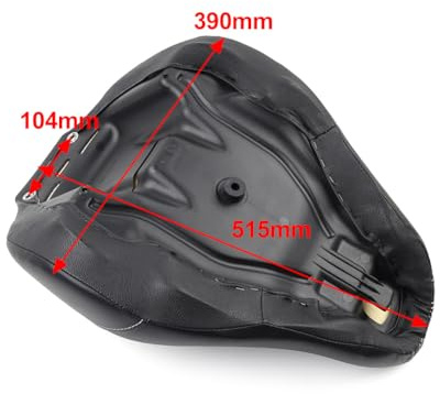 FSFYUK 1pc Motorcycle Driver Solo Seat Pad Saddle Bracket Butt Bucket Cushion Leather Black and Black Line for FLSTF Fat Boy 2007-2017 Motorbike