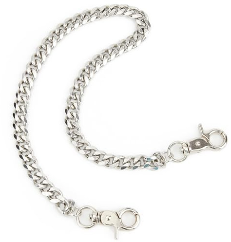 Wallet Chain for Men & Women, 20 Inch Heavy Duty Stainless Steel Pants Chain, Punk Goth Y2K Biker Hip Hop Jean Pocket Chain Keychain Trouser Belt Chain for Jeans, Silver