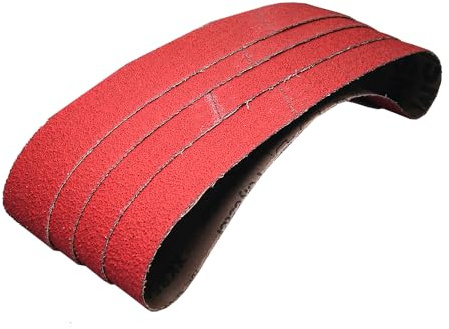 RAMS BRALIN 10 x 2 inch Expander Wheel Ceramic Sanding Sleeves Motor Bench Abrasive Wheel Grinder Machine Accessories (4 pcs Ceramic Belts P36)