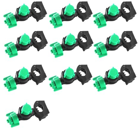 ZUJIABAO Juego de 10 boquillas pulverizadas para atomización agrícola, adecuadas para tractores, pulverizadores, mejora la cobertura, herramientas de riego, boquilla resistente para tractor