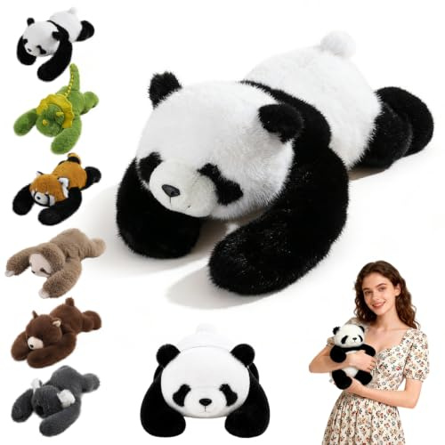 Panda Gewichtetes Plüschtier Kuscheltier, kuscheliges Stofftier für Komfort und Entspannung, weiches Plüschkissen für Erwachsene, Umarmungsgefährte zur Angstlinderung und Schlafunterstützung（30cm）