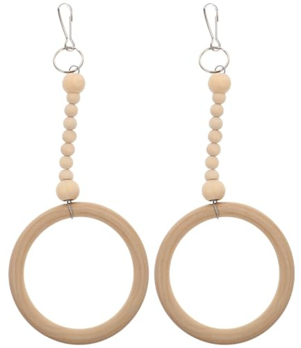 UTHCLO Columpio Colgante para Pájaros de 2 Piezas, Juguete de Plástico Resistente para Masticar y Ejercicio, Adecuado para Jugar Aves Pequeñas y Medianas