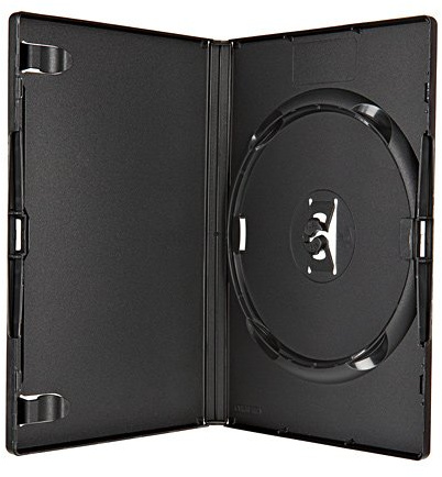 AMARAY - Custodie per DVD, 1 disco da 14 mm, 50 pezzi, colore: Nero