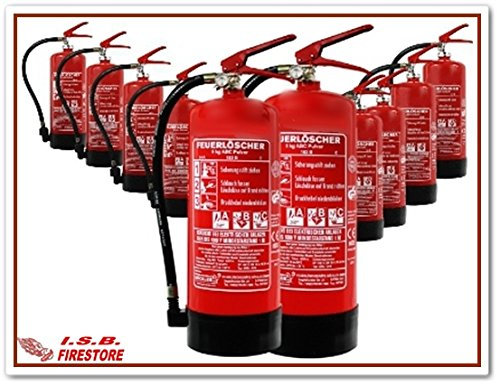 Extincteur Lot de 10 Poudre Abc Avec de plaque Pictogramme de test isb Firestore