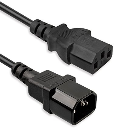 VulTech ALIM15-IN Cavo Prolunga Alimentazione 1.5m - Spina Maschio IEC C14 a Presa Femmina IEC C13-10A - Ideale per PC, UPS, Server, Monitor - Colore Nero