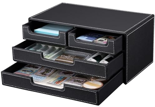 KINGFOM Schwarz Schreibtischorganizer Schreibtisch Ordnungssystem