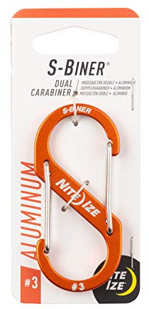 Nite Ize Unisex S-Biner dubbel aluminium karbinhake, orange, storlek 3