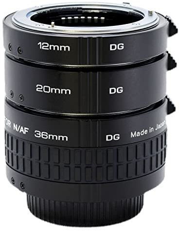 Kenko Macro Extension Tube Set for Nikon F-Mount, 12mm/20mm/36mm, Made in Japan
