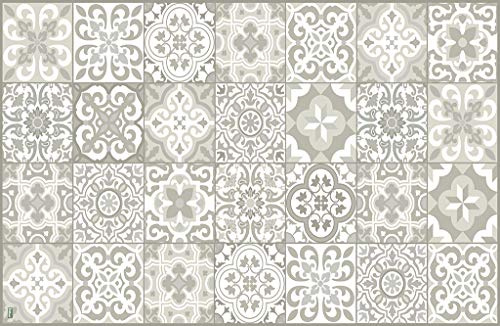 Vilber, Teppich Vinylfliesen, Fliesen, Flur, Küche, Zuhause. Beige. Verschiedene Größen. Maße: 78x120 cm. Evora 10.