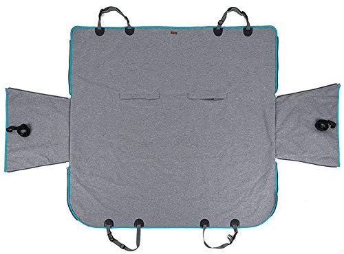 Universal Hundedecke mit Seitenschutz für Auto Rückbank, Wasserdicht Rücksitz Sitzbezug, Autoschondecke für Hunde, Autodecke für Haustiere, Schonbezüge Decke für Auto/Van/SUV Leicht zu reinigen, Gray