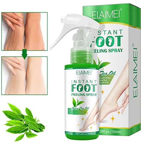 Foot Peeling Spray-100ml Green Tea Foot Peeling Spray Oil, Moisturizing Hydrating Nourish Peel Off Spray,Remove Foot Dead Skin in Seconds