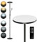 Anten 30W Lámpara de Pie LED con 5W Luz de Lectura, Lámpara de Pie Salón Regulable con Mando a Distancia, 3 Temperaturas de Color, Lámpara Moderna para Dormitorio, Estudio y Oficina