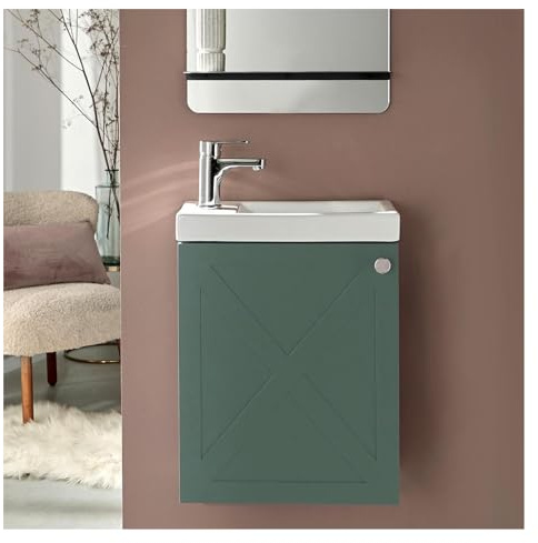 MOB-IN Meuble Lave-Mains AVA Vert de Gris
