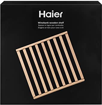 Haier Ablage aus Holz für Weinkühlschrank, Originalzubehör, natürlich | Maximale Kapazität, Robustes Massivholz, 48,7 x 48 x 25 cm, Kompatibel mit WS171GA/WS105GA, Elegantes Design