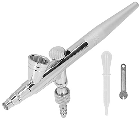 Hilitand Airbrush, Professionelles Airbrush-System-Kit, G1/8-Airbrush-Pistole mit Pipette, Schraubenschlüssel für Möbel, Autografiken, Basteln, Kuchen, Tattoos, Kunst (Kaliber 0,4 mm)