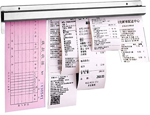 Bonhalter Zettelhalter,bonleiste Gastronomie，edelstahl Tab Grabber Bonhalter Halter Bestellhalter Für Küche Hotel Bar Büro Bestellungen Ticket, Kommt Mit Doppelseitigem Klebeband Und Schrauben，70CM