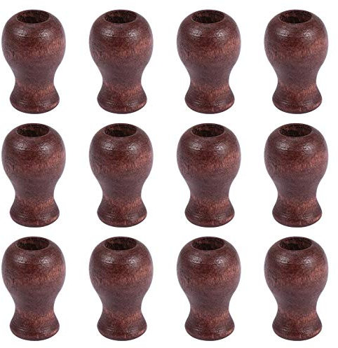 YARNOW 12pcs Wooden Cord Pulls for Window Blinds Brown Tassels Knobs for Curtains and Shades for Home Decor and Replacement of Damaged Corded Blinds