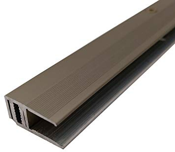 ufitec Profilsystem für Parkett- und Laminatböden - für Belagshöhen von 7-16 mm - viele Farben lieferbar (Abschlussprofil | 90 cm lang, Bronze Hell)