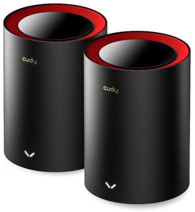 CUDY AX3000 2,5G Sistema di mesh Wi-Fi 6 Wi-Fi 6, 2,5 g WAN, Backhaul Ethernet, Ideale per 1Gig+ Internet, Wireguard, OpenVPN, Zerotier, CloudFlare, DDNS, 2023 Rilascio M3000 2 pack