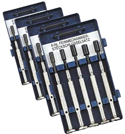 Brüder Mannesmann Feinmech.-Steckschl.-Satz 6-tlg., M 1135-6 (Packung mit 4)