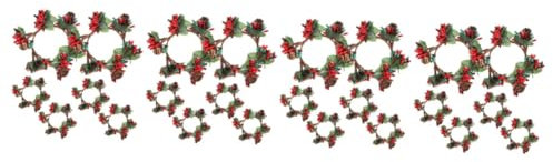 MAGICLULU 24stücke Künstliche Beeren-Girlande Dekoration Für Weihnachtskränze Und Kerzenständer Rot Und Grün Ca Durchmesser Für Hochzeiten Partys Und Festliche Anlässe