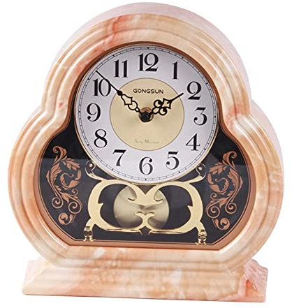 LUOYAOB Vintage Kaminuhr Manteluhren, stille dekorative Holzmanteluhr, antikes Vintage -Holzdesign for Wohnzimmer, Kamin, Büro, Küche, Schreibtisch, Regal und Heimdekorge Geschenk(Color:B)