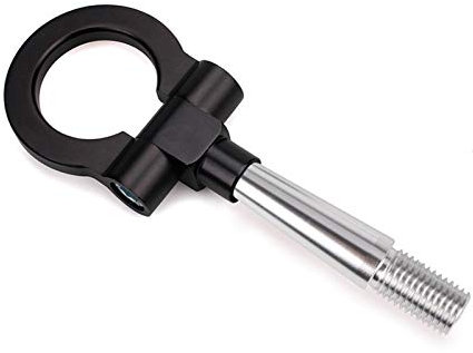 QiaoJun AbschleppöSe,Auto Abschlepphaken Rennschraube Aluminium CNC Front Tow Hook Anhänger Passend Für Mitsubishi Lancer 2008-2011 RS-TH008-4 (Color : Black)