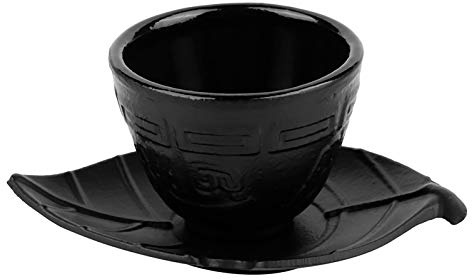 Tasse à Thé Japonaise, Tasse en Fer Rétro Tasse à Thé en Fonte Dessous de Verre en Fer, Service à Thé pour Tout Service à Thé Ou Théière Japonais